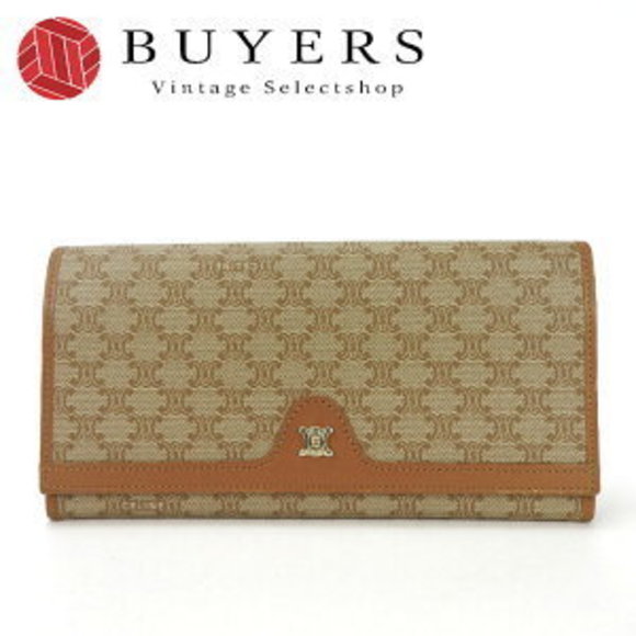 Celine bifold long Wallet macadam leather beige - Picture 1 of 9